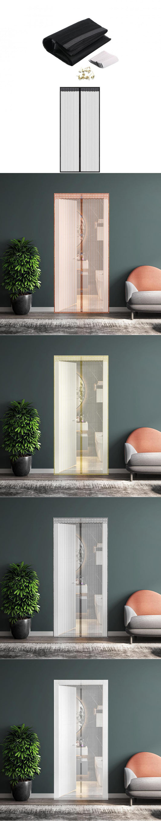 Summer Mosquito And Mosquito Proof Mesh Door Curtain