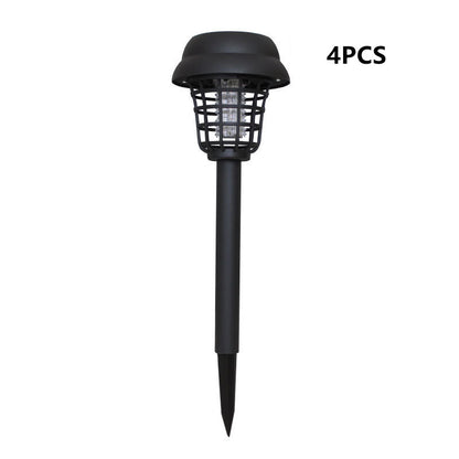 Cross-Border Solar Mosquito Killing Lamp Insecticidal WhiteLight Purple Outdoor Lawn Lamp LED Electronic Mosquito Repellent Lamp