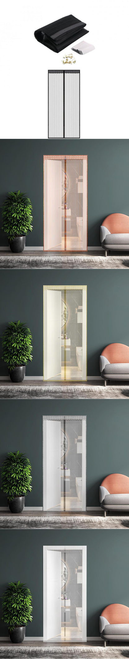 Summer Mosquito And Mosquito Proof Mesh Door Curtain